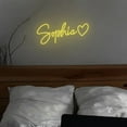 thumbnail image 1 of UPONRAY Single Line Custom Neon Signs with Heart, Usb Powered with Adjustable Brightness Wall Decor for Gifts, Lemon Yellow, 16 inch, 1 of 9