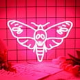 thumbnail image 1 of Y YUNHSOM Death Head Moth Neon Sign Skull Moth Neon Light LED Death Moth Neon Sign for Wall Decor,Dimmable Unique Insect Neon Lights with USB Powered for Wall Art, 1 of 7