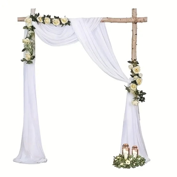 Lavish Cover Elegant Wedding Arch Draping Fabric, Durable & Reusable Arch Decoration for Weddings, Parties, Home Decor(White)