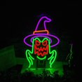 thumbnail image 1 of Y YUNHSOM Ghost and Witch Neon Sign, 15.75 x 1.18 in, Corded Electric, Blinking Lights, Residential, LED, Halloween Neon Signs, 1 Count, 1 of 7