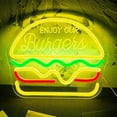 thumbnail image 1 of UPONRAY Hamburger Neon Signs, 11.8"*10.23" Dimmable & USB-Powered LED Neon Light, Stylish Wall Decor for Fast Food Restaurant, Snack Cart, Shop, Bar, Kitchen, 1 of 8