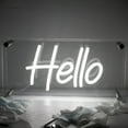 thumbnail image 1 of UPONRAY Hello Desktop Neon Signs, 11.8"*5.9" Dimmable & USB-Powered LED Neon Light, Stylish Desktop decoration for Bed Room, Living Room, Shop, Bar, Party, 1 of 9