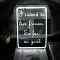 thumbnail image 1 of UPONRAY I Intend To Live Forever So Far So Good Neon Signs, 11.4"*15.7" Dimmable & USB-Powered LED Neon Light, Stylish Wall Decor for Living Room, Bedroom, Church, Bar, Party, 1 of 10