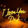 thumbnail image 1 of Y YUNHSOM I Love You Dad Neon Signs Romantic Words LED Neon Light, 15 * 10.6 inches USB Operated,Festival Decoration Wall Decoration,Father's Day Gift for Father, 1 of 7