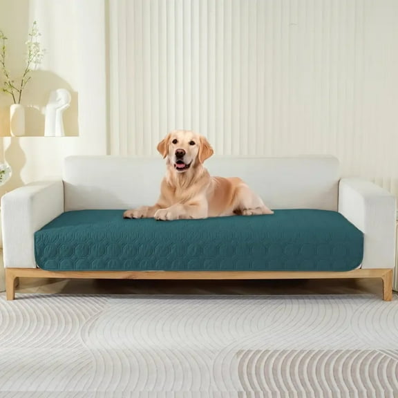 Lavish Cover Luxe Waterproof & Non-Slip 30"*70" Dog Bed Cover, Washable Leakproof Furniture Protector for Kids, Pets(Dark Green)