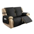 thumbnail image 1 of Lavish Cover Luxe Waterproof & Non-Slip Recliner Chair Cover, Washable Funiture Protectors for Kids, Pets(2-Seater, Black), 1 of 6