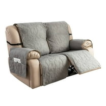 Lavish Cover Luxe Waterproof & Non-Slip Recliner Chair Cover, Washable Funiture Protectors for Kids, Pets(2-Seater, Light Gray)