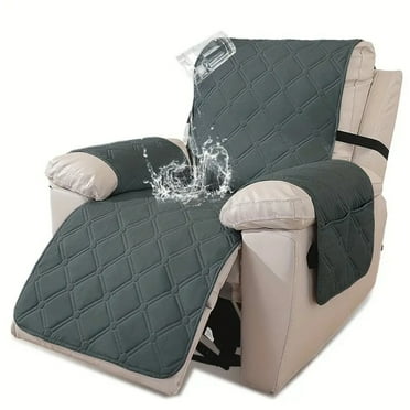 Lavish Cover Luxe Waterproof & Non-Slip Recliner Chair Cover, Washable Funiture Protectors for Kids, Pets(23 inch, Dark Gray)