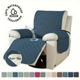 thumbnail image 1 of Lavish Cover 100% Waterproof Recliner Chair Cover, 1 Piece Non-Slip Recliner Chair Slipcovers, Washable Furniture Protector with Pockets & Elastic Straps for Kids Pets, 28 inch, Berlin Blue, 1 of 9