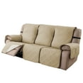 thumbnail image 1 of Lavish Cover 100% Waterproof Recliner Sofa Cover, 3 Pieces Non-Slip Recliner Couch Slipcovers, Washable Furniture Protector with Pockets & Elastic Straps for Kids Pets, 3 Seaters, Beige, 1 of 12