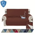 thumbnail image 1 of Lavish Cover Luxe Waterproof & Non-Slip Sofa Cover, Washable Funiture Protectors for Kids, Pets(2-Seater, Dark Coffee), 1 of 6