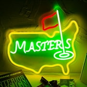 Lavish Cover Masters Neon Sign, Golf Neon Signs for Wall Decor,Usb Power Dimmable Led Light,for Bar Golf Club Home Party Decorations Gifts(15.7*15.7 Inch)