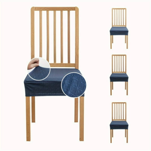 Lavish Cover Premium Waterproof Non-Slip Dining Chair Covers, Washable Furniture Protector for Kids, Pets(Navy Blue, 4 Packs)