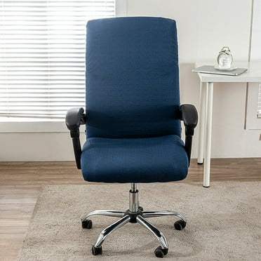 Lavish Cover Premium Waterproof Non-Slip Office Chair Covers, Washable Furniture Protector for Kids, Pets(Navy Blue)