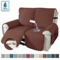 thumbnail image 1 of Y YUNHSOM Recliner Chair Covers with Nonslip Waterproof Layer - Machine Washable Furniture Protectors for Pet-Friendly Homes(2 Seat, Deep Coffee), 1 of 10