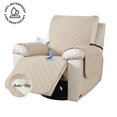 thumbnail image 1 of Y YUNHSOM Recliner Chair Covers with Nonslip Waterproof Layer - Machine Washable Furniture Protectors for Pet-Friendly Homes(23 In, Beige), 1 of 11