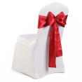 thumbnail image 1 of Y YUNHSOM Satin Chair Sashes Ties Universal Ribbon Knots Bows for Party Wedding Reception Ceremony, 1 of 8