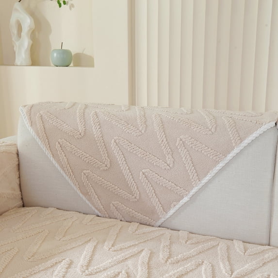 Lavish Cover Strech Sofa Backrest Cover, Non-Slip Couch Backrest Slipcovers, Machine Washable Furniture Protector for Kids Pets, 1 Pack, Beige