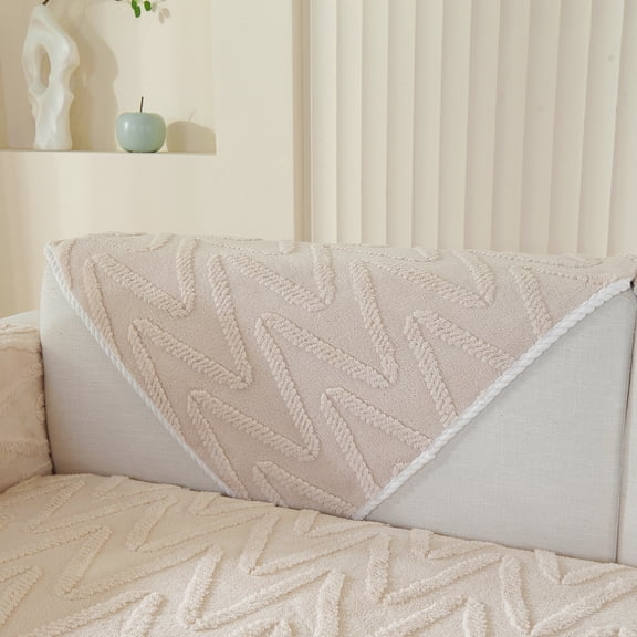 Lavish Cover Strech Sofa Backrest Cover, Non-Slip Couch Backrest Slipcovers, Machine Washable Furniture Protector for Kids Pets, 1 Pack, Beige