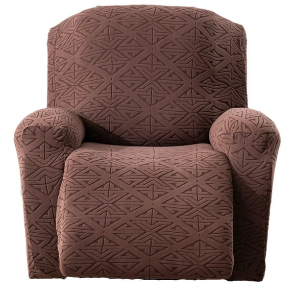 Lavish Cover Stretch Recliner Chair Cover, Non-Slip Slipcovers for Recliner Chair, Washable Furniture Protector with Pocket & Elastic Bottom for Kids Pets, 1 Seater, Dark Coffee
