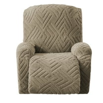 Lavish Cover Stretch Recliner Chair Cover, Non-Slip Slipcovers for Recliner Chair, Washable Furniture Protector with Pocket & Elastic Bottom for Kids Pets, 1 Seater, Gray Brown