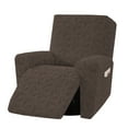 thumbnail image 1 of Lavish Cover Stretch Recliner Chair Cover, Non-Slip Slipcovers for Recliner Chair, Washable Furniture Protector with Pocket & Elastic Bottom for Kids Pets, 1 Seater, Coffee, 1 of 9