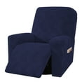 thumbnail image 1 of Lavish Cover Stretch Recliner Chair Cover, Non-Slip Slipcovers for Recliner Chair, Washable Furniture Protector with Pocket & Elastic Bottom for Kids Pets, 1 Seater, Navy Blue, 1 of 9
