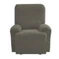 thumbnail image 1 of Lavish Cover Stretch Recliner Chair Cover, Non-Slip Slipcovers for Recliner Chair, Washable Furniture Protector with Pocket & Elastic Bottom for Kids Pets, 1 Seater, Coffee, 1 of 9