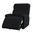thumbnail image 1 of Y YUNHSOM Stretch Recliner Chair Covers, Recliner Sofa Slipcovers Stripe Jacquard Recliner Couch Covers Furniture Protector Covers for Pet Kid (1 Seater, Black), 1 of 9