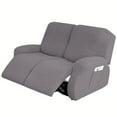 thumbnail image 1 of Lavish Cover Stretch Recliner Loveseat Cover, Non-Slip Slipcovers for Recliner Loveseat, Washable Furniture Protector with Pocket & Elastic Bottom for Kids Pets, 2 Seaters, Light Gray, 1 of 9