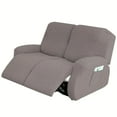 thumbnail image 1 of Lavish Cover Stretch Recliner Loveseat Cover, Non-Slip Slipcovers for Recliner Loveseat, Washable Furniture Protector with Pocket & Elastic Bottom for Kids Pets, 2 Seaters, Khaki, 1 of 9