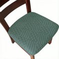 thumbnail image 1 of Lavish Cover Stretch Chair Seat Cover, Elastic Removable Dining Chair Cushion Slipcover, Gray Green Jacquard Textured, 6 Pack, 1 of 7