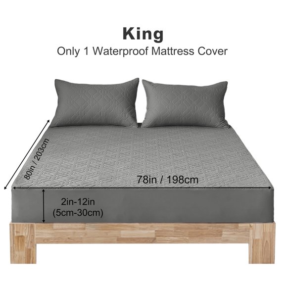 Y YUNHSOM Waterproof Soft Breathable Mattress Protector, King - Noiseless Pocket, Dirt-Proof, Machine Washable