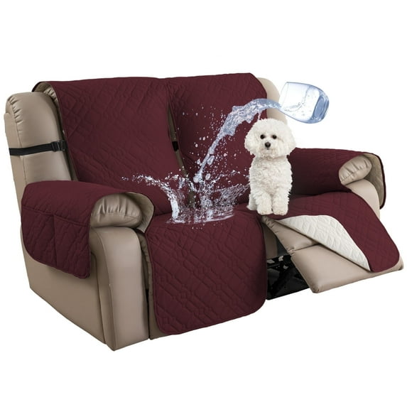 Y YUNHSOM Waterproof Stretch Recliner Chair Covers, Stable Washable Slipcovers Chair Protectors for Home, Kitchen, Office (Red,23 In)