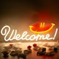 thumbnail image 1 of UPONRAY Welcome Neon Signs, 16.9"*7.8" Dimmable & USB-Powered LED Neon Light, Stylish Wall Decor for Restaurant, Store, Bar, Cafe, Club, 1 of 14