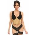 thumbnail image 1 of Lavish Gold Brocade Open Cup Waist Cincher, 1 of 3