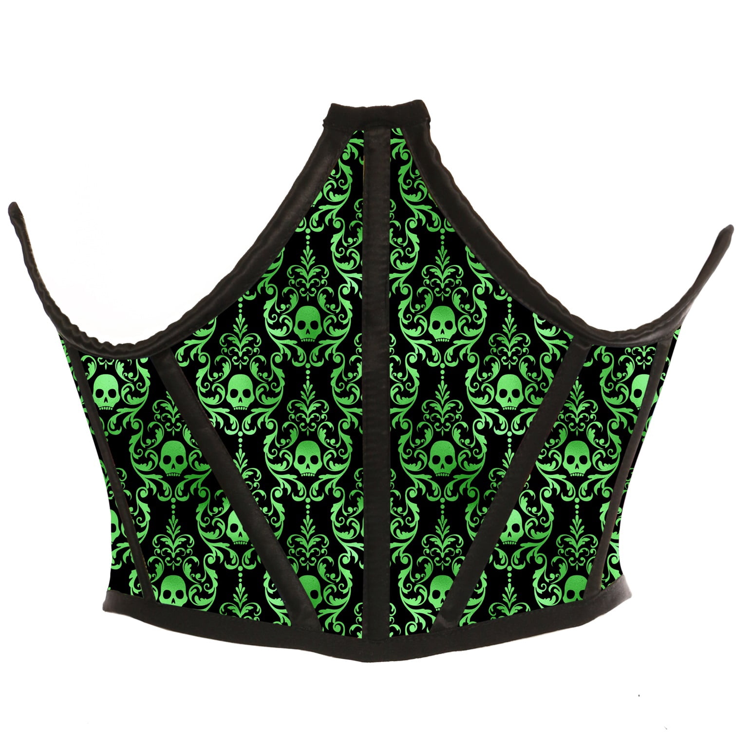Lavish Blue w/Black Lace Overlay Open Cup Waist Cincher