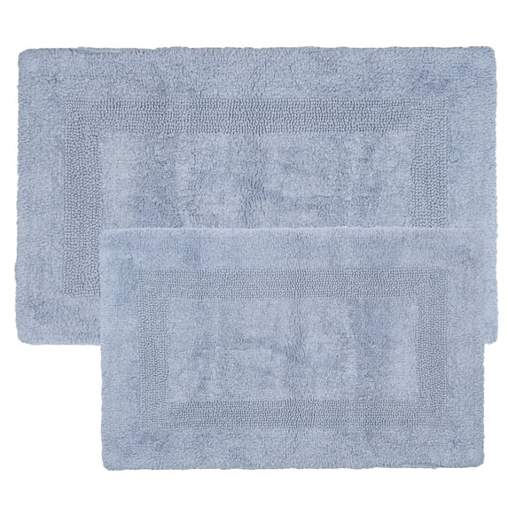 Lavish Home 100% Cotton 2-Piece Reversible Rug Set