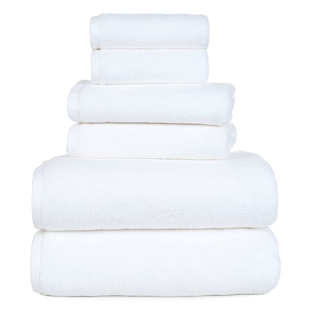 Lavish Home 100% Egyptian Cotton Zero Twist 6-Piece Towel Set