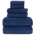 thumbnail image 1 of Lavish Home 67-0017-BLA 6 Piece Cotton Towel Set, Navy, 1 of 3