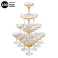 thumbnail image 1 of Lavish Home 100-Pack 5oz Reusable or Disposable Plastic Champagne Glasses, 1 of 7