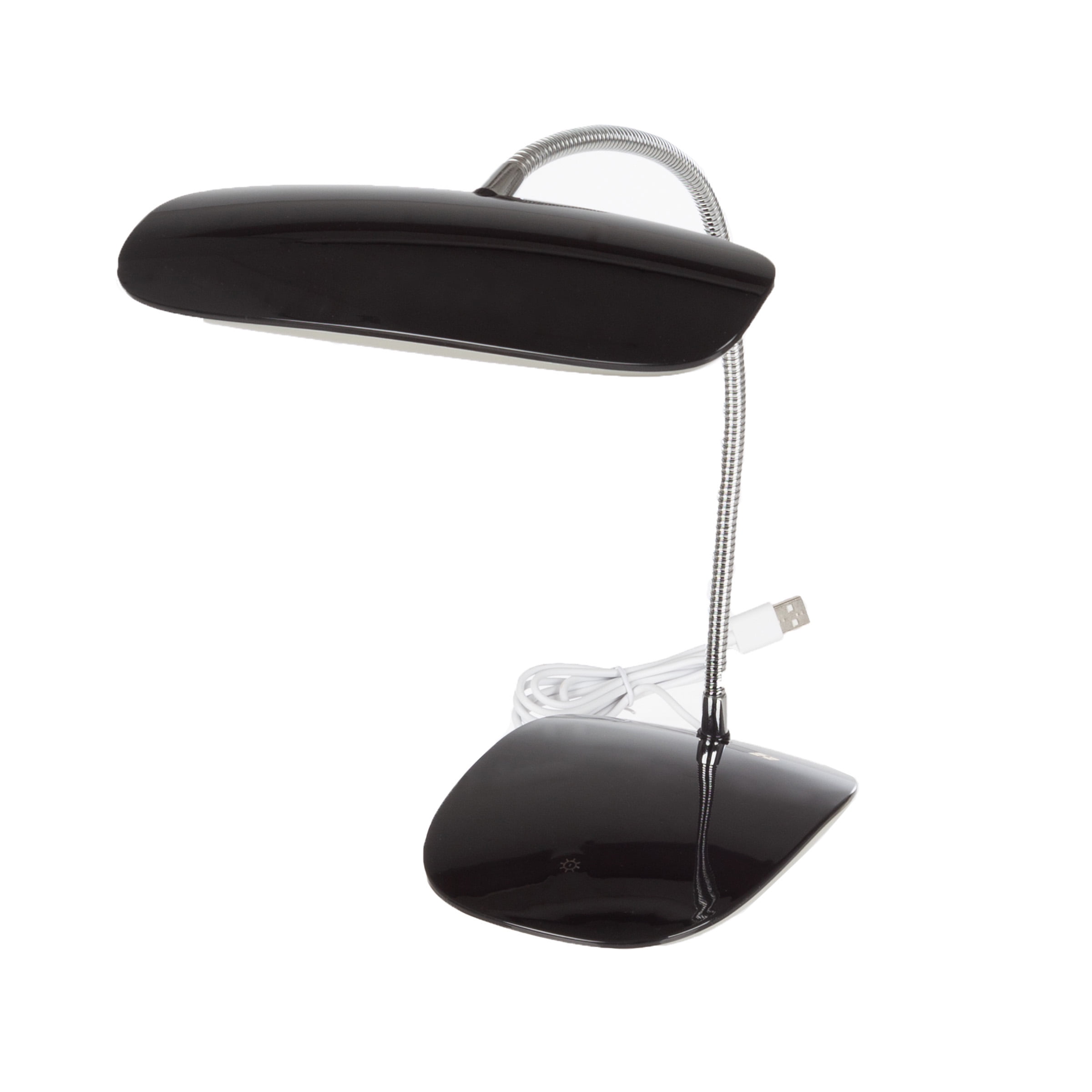 Lavish Home 18-inch Modern Touch-Activated LED Desk Lamp with USB Power Cord (Black)