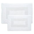 thumbnail image 1 of Somerset Home 2-Piece Machine Washable Cotton Bathroom Mat Set (White), 1 of 4