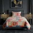 thumbnail image 1 of Lavish Home 2-Piece Mallory Classic Patchwork Twin Quilt Set with Sham, 1 of 7