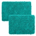 thumbnail image 1 of Lavish Home 2-Piece Memory Foam Bath Mat Set with Non-Slip Base (Seafoam), 1 of 6