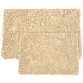 thumbnail image 1 of Lavish Home 2 Piece Memory Foam Shag Bath Mat Set, 1 of 3