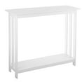 thumbnail image 1 of Lavish Home 2-Tier Console Table - 39x11.8in Narrow Entryway Table (White), 1 of 6