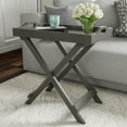 thumbnail image 1 of Lavish Home Folding TV Tray Table - Contemporary Side Table with Removable Tray Top (Gray), 1 of 8