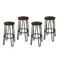 thumbnail image 1 of Lavish Home 24-Inch Barstools with Hairpin Legs, Dark Walnut, Set of 4, 1 of 8