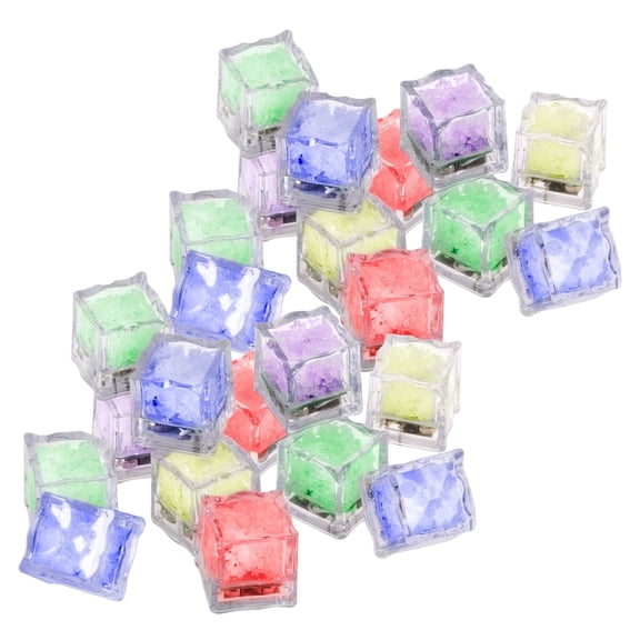 Lavish Home 24-Pack Water-Activated LED Reusable Ice Cube Set, Multicolor